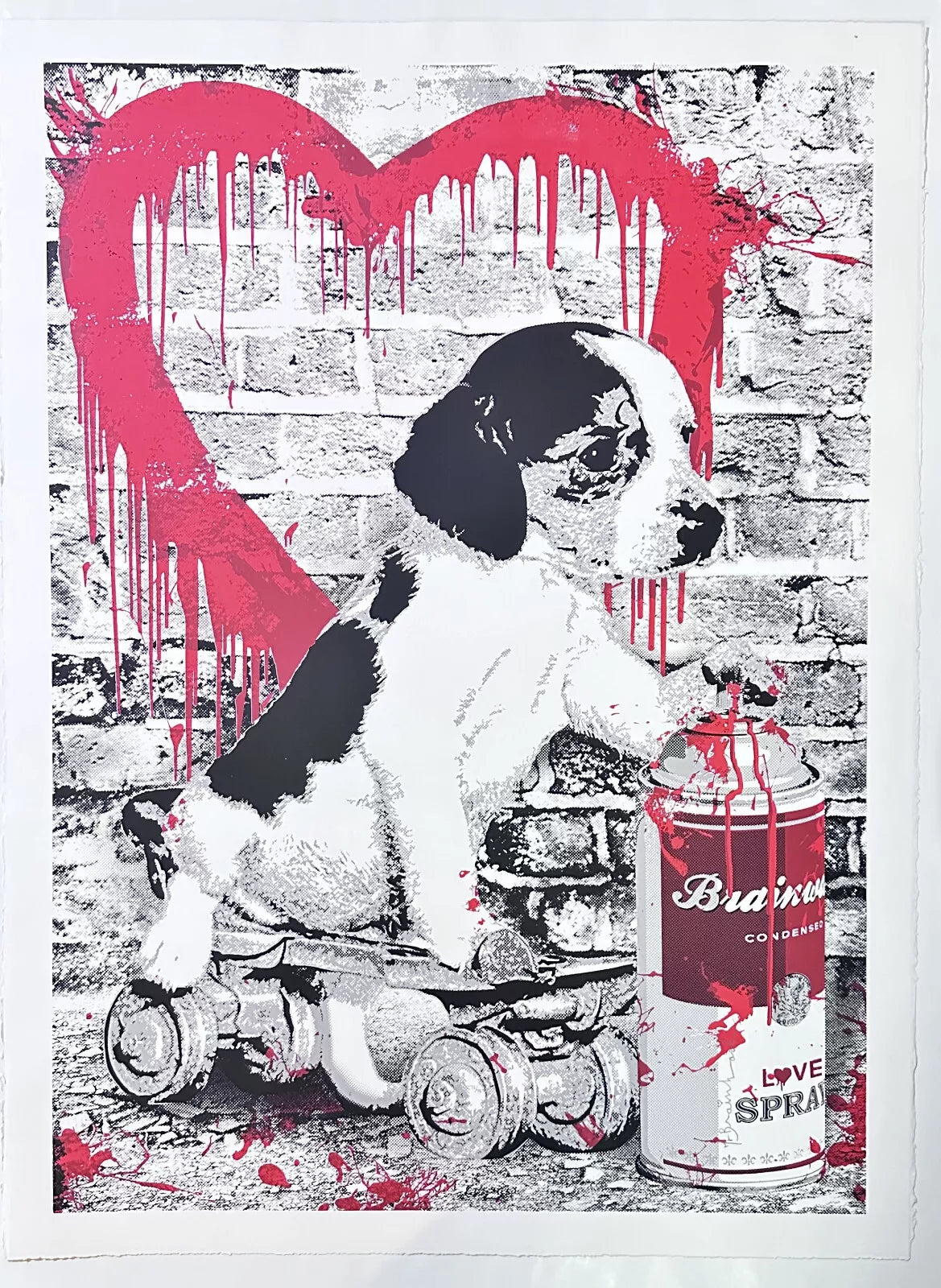 I Woof You by Mr. Brainwash, 2012 3- color screen print on archival paper
