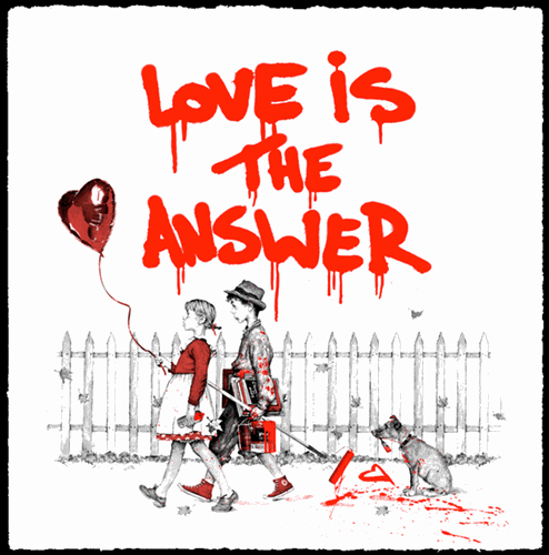 I'm Yours - Love Is the Answer (Red) by Mr. Brainwash, 2022 color screen print on art paper