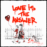 I'm Yours - Love Is the Answer (Red) by Mr. Brainwash, 2022 color screen print on art paper