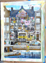 Amsterdam Da Beautiful (Original) by Mr. Brainwash, 2024 silkscreen and mixed media on deckled edge paper