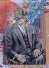 Basquiart Portrait (Original) by Mr. Brainwash, 2021 silkscreen and mixed media on archival paper