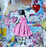 Beautiful Girl (Original) by Mr. Brainwash, 2024 silkscreen and mixed media on archival paper