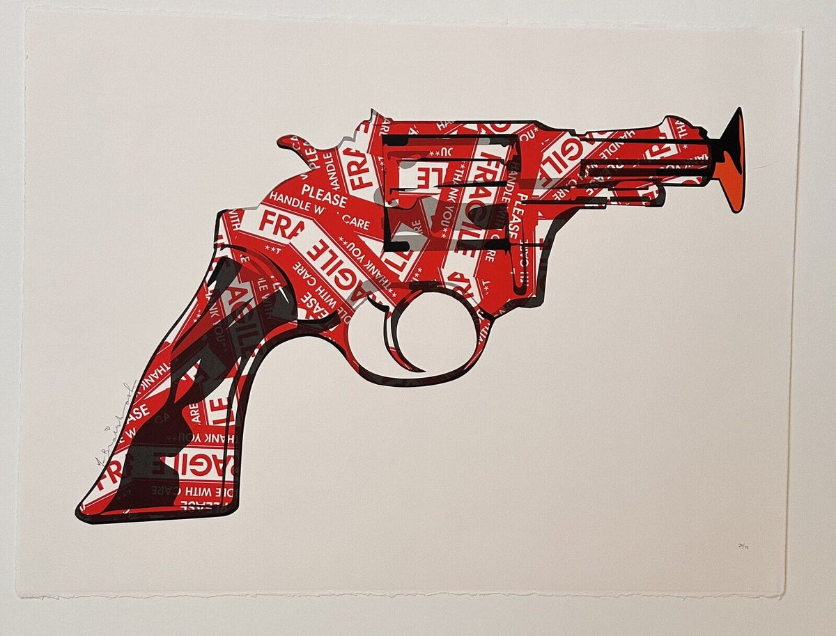 Fragile! by Mr. Brainwash, 2013 color screen print on archival paper