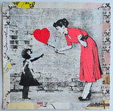 Love Catcher (Original) by Mr. Brainwash, 2023 silkscreen and mixed media on archival paper