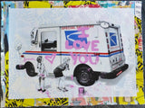 Special Delivery! I Love You (Original) by Mr. Brainwash, 2022 silkscreen and mixed media on archival paper