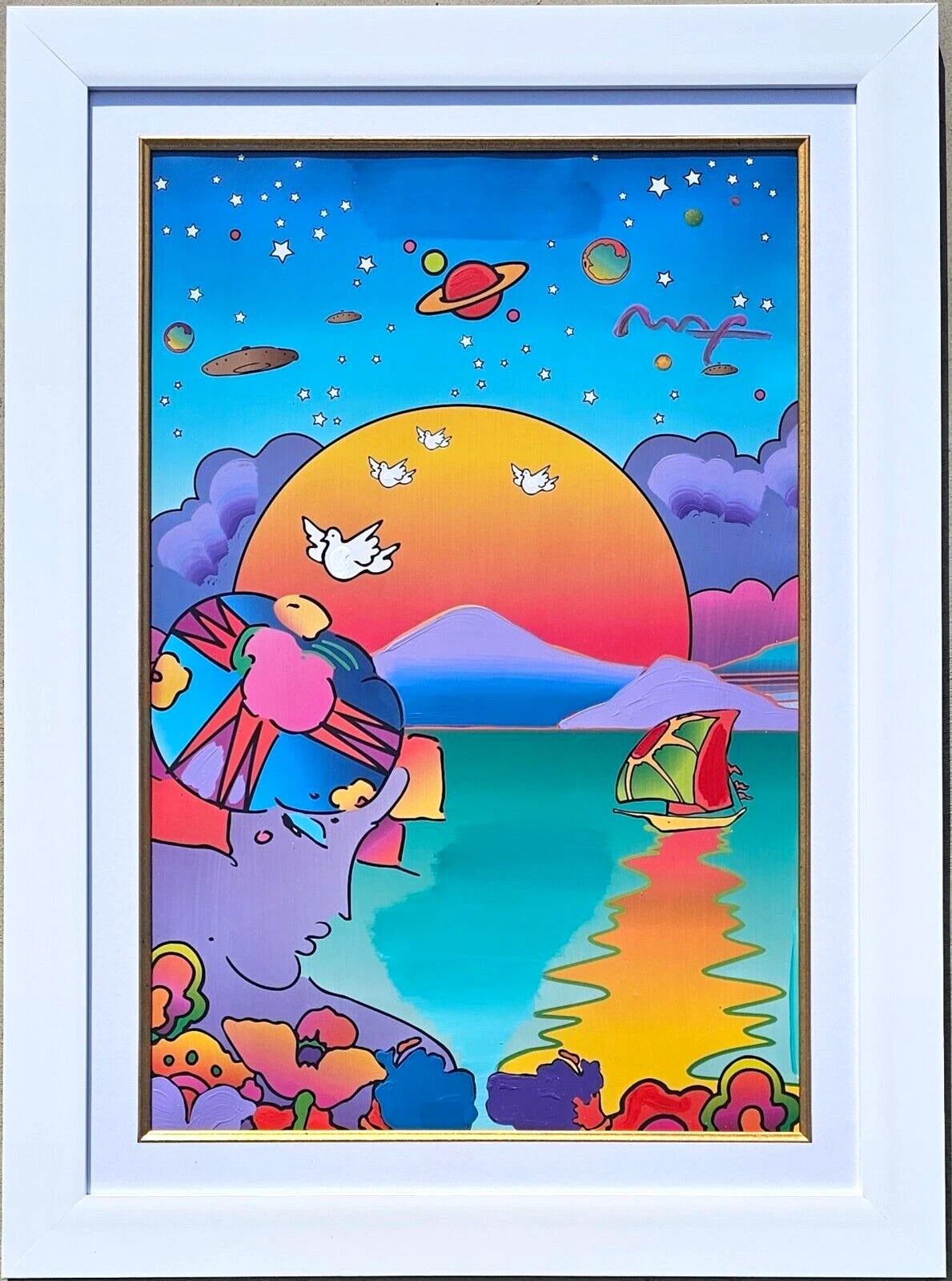 New Horizon 2007 (Original) by Peter Max, 2007 acrylic and mixed media on paper
