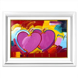 Two Hearts As One 2010 (Original) by Peter Max, 2010 acrylic and mixed media on paper