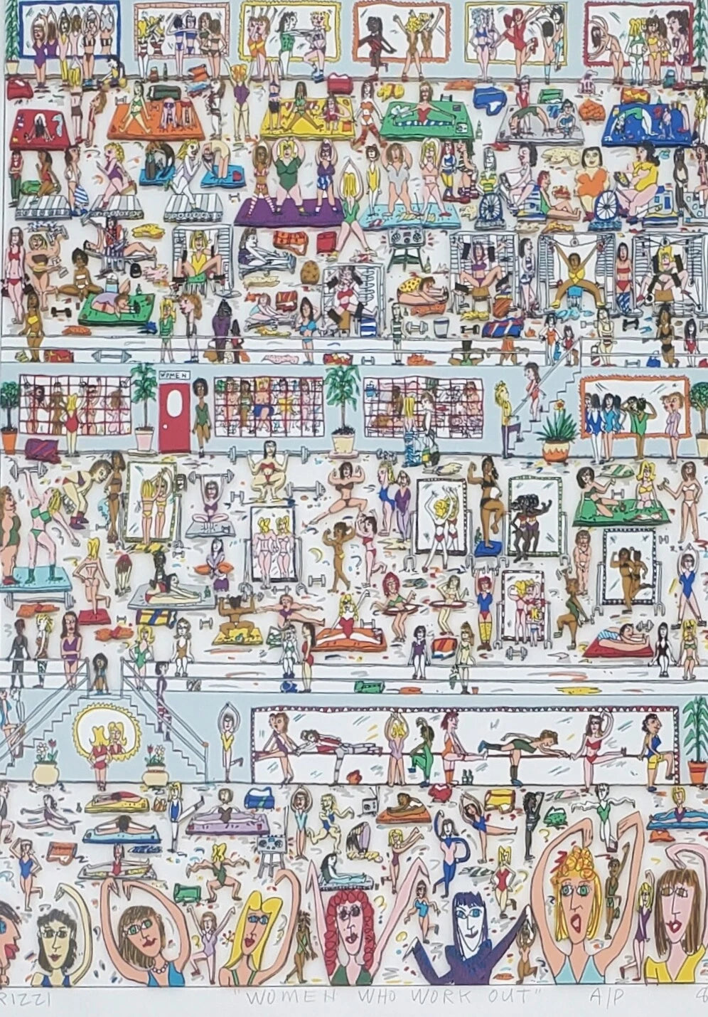 Women Who Work Out By James Rizzi (1989)