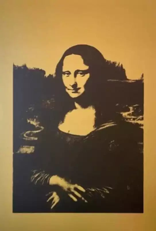 Mona Lisa Black/gold (Da Vinci's) by Andy Warhol for Sunday B. Morning by Premier Pop Art