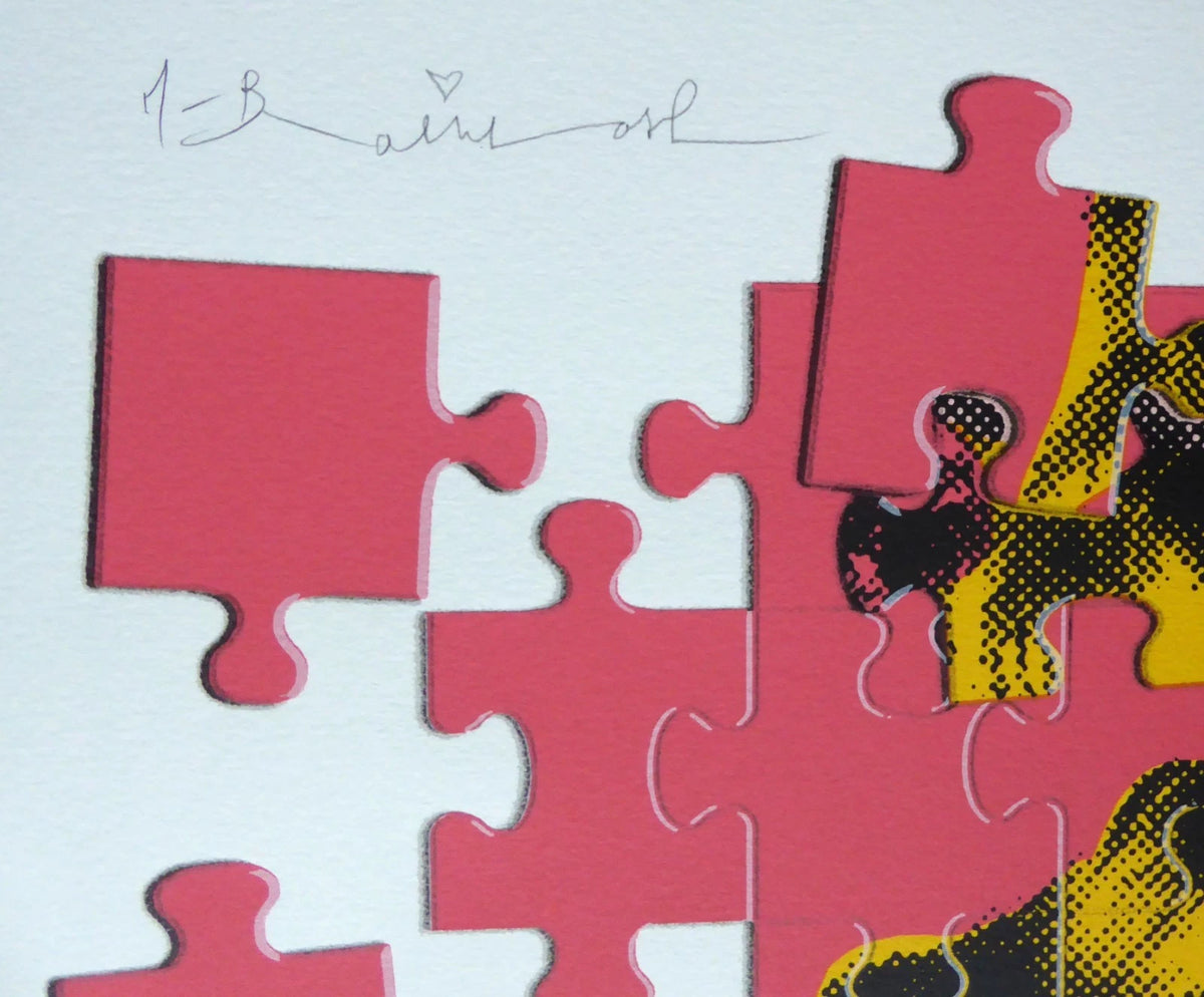 A Piece of Legend (Orange) (Marilyn Monroe) by Mr. Brainwash, 2024 11-color screen print on paper — detail 2