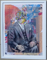 Basquiart Portrait (Original) by Mr. Brainwash, 2021 silkscreen and mixed media on archival paper — detail 2