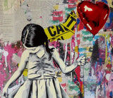 Beautiful Girl (Original) by Mr. Brainwash, 2023 silkscreen and mixed media on archival paper — detail 2
