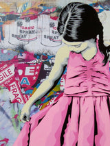 Beautiful Girl (Original) by Mr. Brainwash, 2024 silkscreen and mixed media on archival paper — detail 3