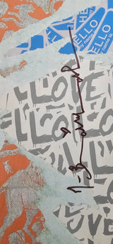 Beautiful Girls (Original) by Mr. Brainwash, 2024 silkscreen and mixed media on archival paper — detail 3