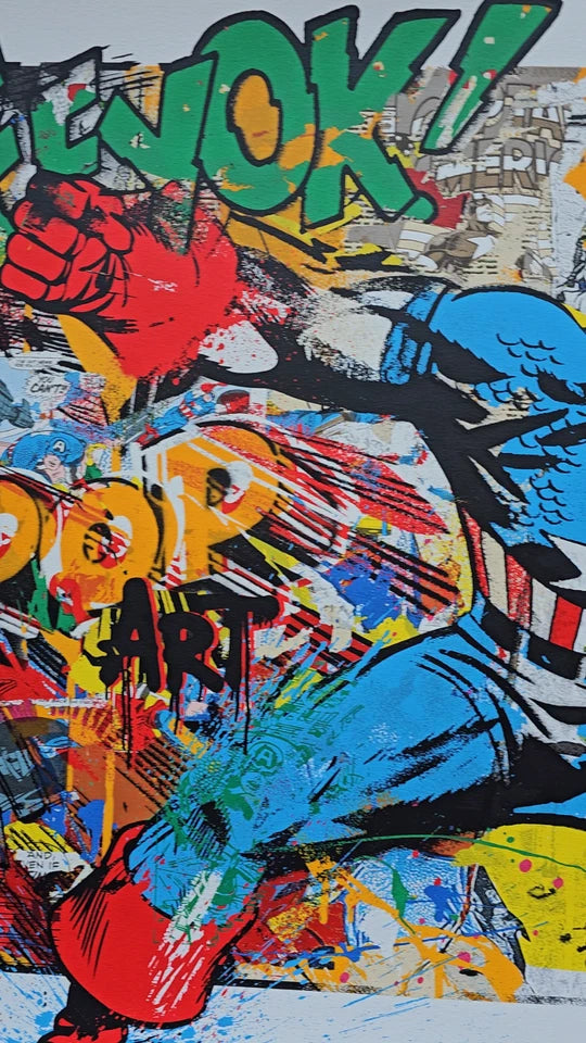 CAPTAIN AMERICA HERO'S BREAKTHROUGH BY MR. BRAINWASH (MARVEL COMICS)