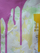 Forever Starts Here (Original) by Mr. Brainwash, 2025 watercolors, acrylic and mixed media on paper — detail 4