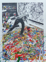 Freedom Art (Jackson Pollock) by Mr. Brainwash, 2024 hand embellished (acrylic) serigraph on paper
