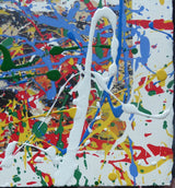 Freedom Art (Jackson Pollock) by Mr. Brainwash, 2024 hand embellished (acrylic) serigraph on paper — detail 3
