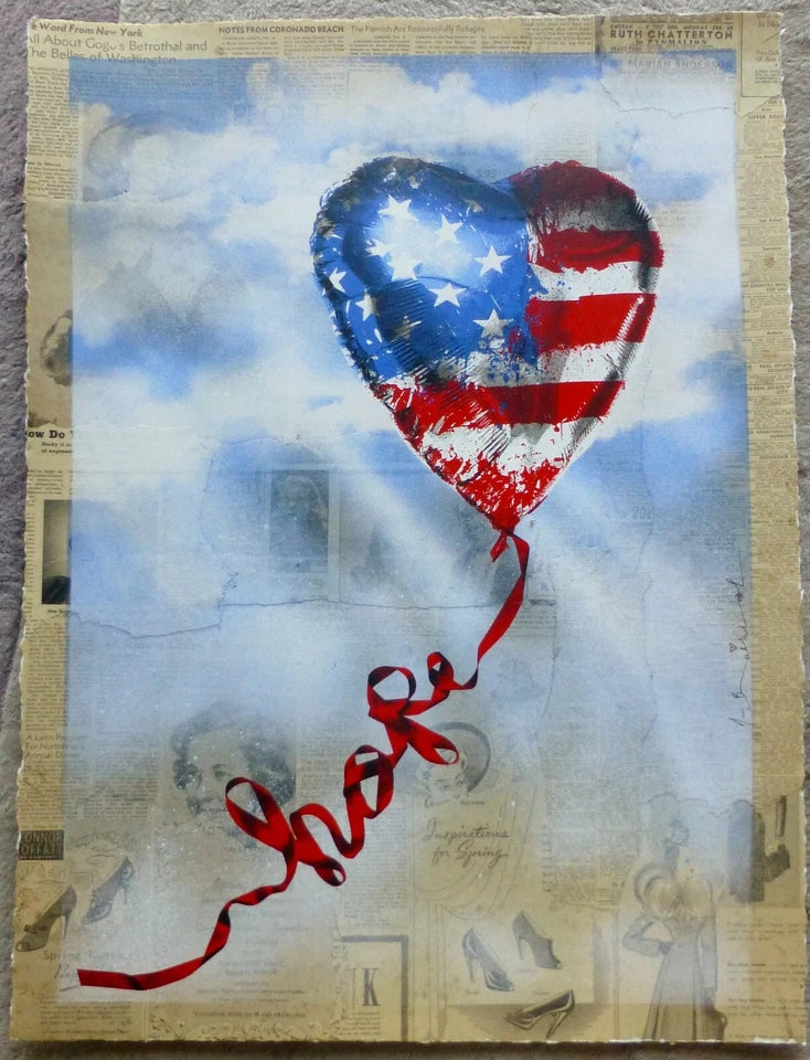 HOPE FLAG (ORIGINAL) BY MR. BRAINWASH