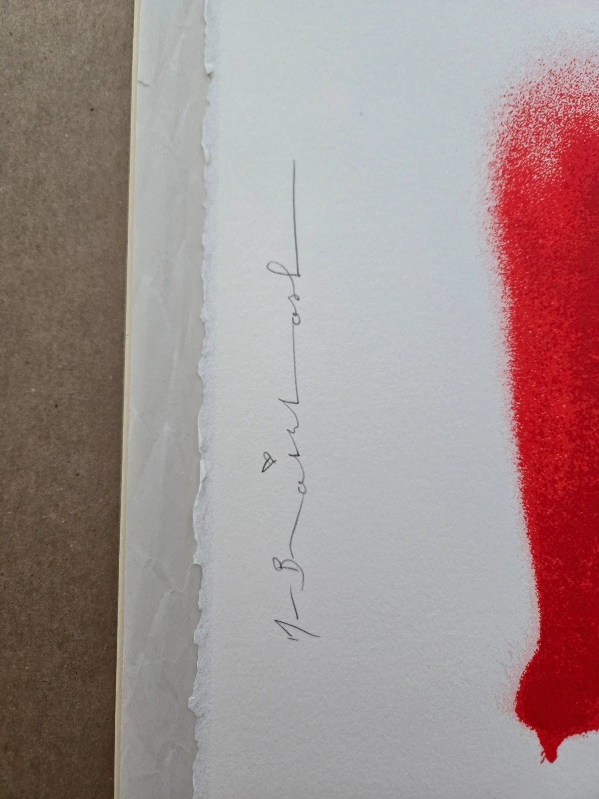 Terms and Conditions (I Love You) by Mr. Brainwash, 2020 screen print in colors on wove paper — detail 2