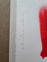 Terms and Conditions (I Love You) by Mr. Brainwash, 2020 screen print in colors on wove paper — detail 2