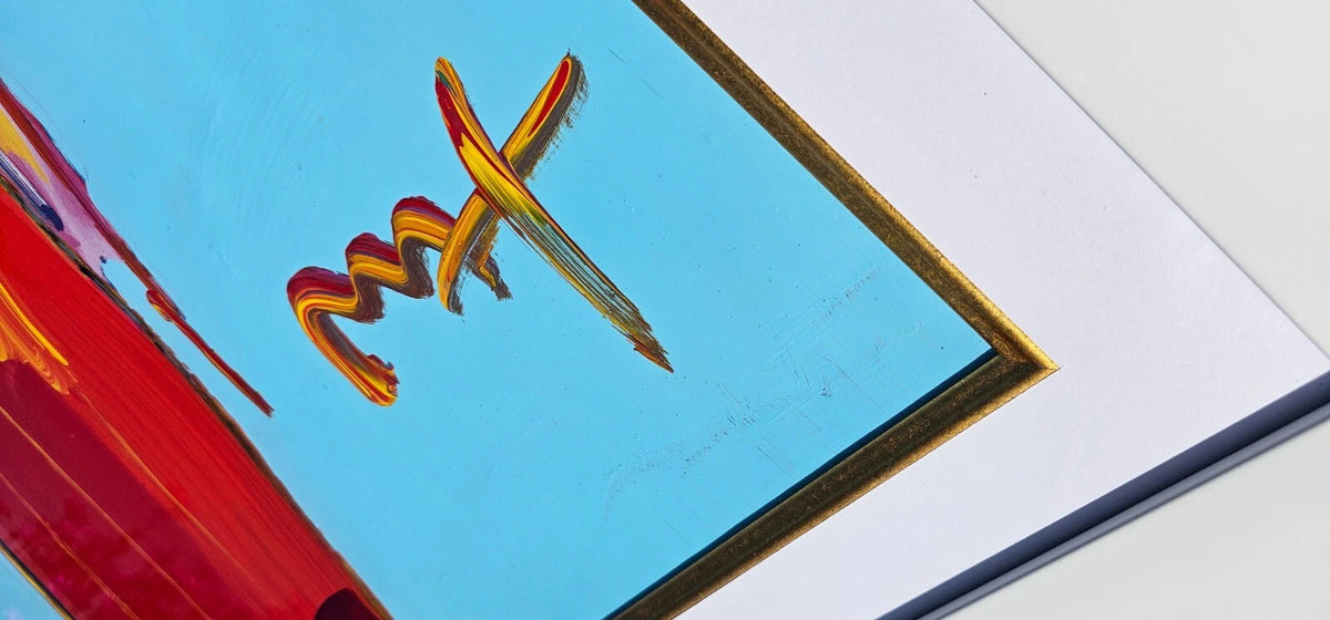 Angel with Heart 2007 (Original) by Peter Max, 2007 acrylic and mixed media on paper — detail 2