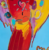 Angel with Heart 2007 (Original) by Peter Max, 2007 acrylic and mixed media on paper — detail 4