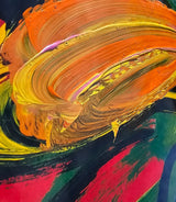 Flowers 2008 (Original) by Peter Max, 2008 acrylic and mixed media on paper — detail 3