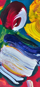 Flowers 2008 (Original) by Peter Max, 2008 acrylic and mixed media on paper — detail 4