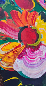 Flowers 2008 (Original) by Peter Max, 2008 acrylic and mixed media on paper — detail 5