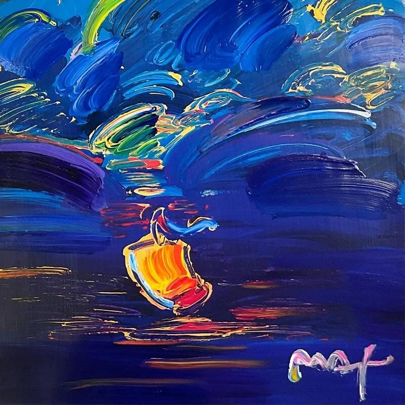 Summer Storm 2008 (Original) by Peter Max, 2008 acrylic and mixed media on paper — detail 2