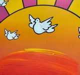 Sunrise 2000 (Original) by Peter Max, 2008 acrylic and mixed media on paper — detail 3