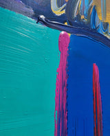 Umbrella Man (Original) by Peter Max, 2010 acrylic on paper — detail 3