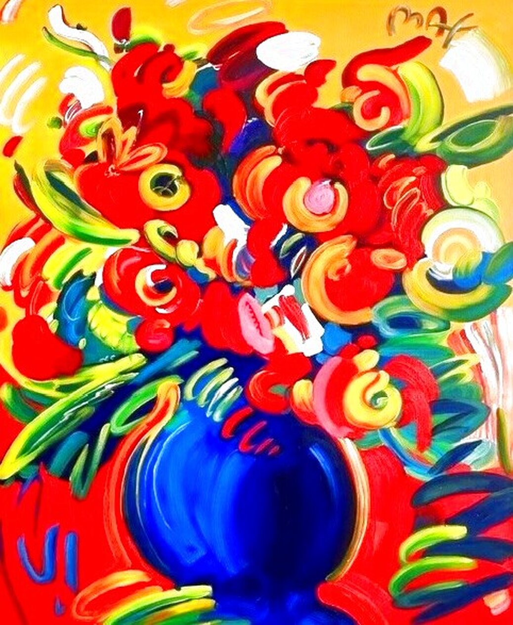 FLOWERS 2002 (ORIGINAL) BY PETER MAX (60 X 48 INCHES)