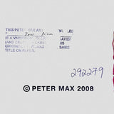 Zero Spectrum 2008 (Original) by Peter Max, 2008 acrylic on paper — detail 4