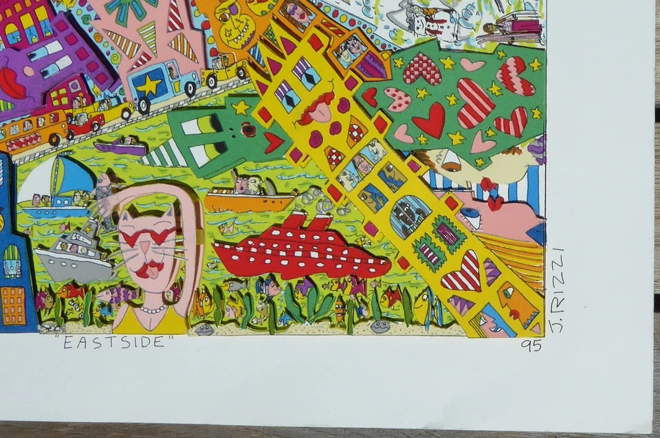Uptown Downtown Eastside Westside By James Rizzi (1995)