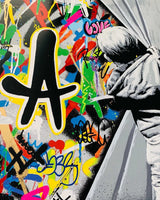 Beyond the Wall by Martin Whatson, 2021 23 color screenprint on 300 gram Somerset Satin paper — detail 2