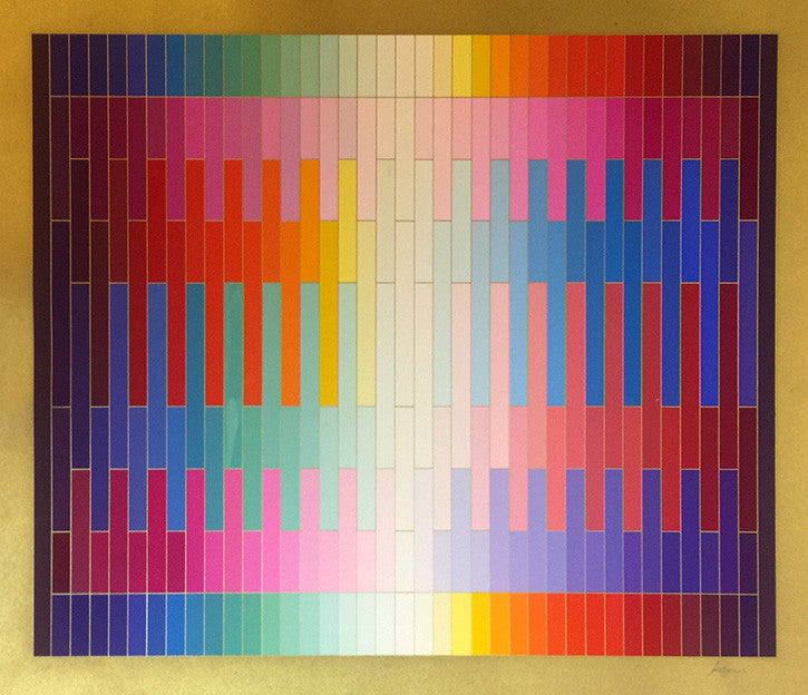 Magic Rainbow II on Gold) by Yaacov Agam