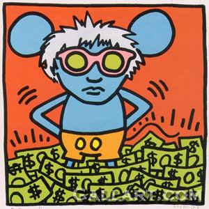 Andy Mouse I by Keith Haring, 1986 screenprint in colors