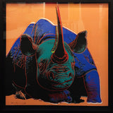 Endangered Species: Black Rhinoceros FS II.301 by Andy Warhol, 1983 screen print on Lenox museum board
