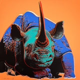 Endangered Species: Black Rhinoceros FS II.301 by Andy Warhol, 1983 screen print on Lenox museum board — detail 3