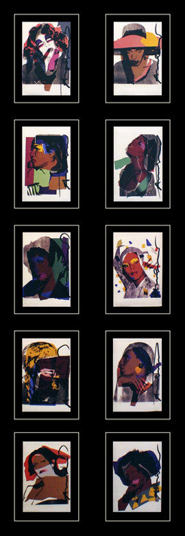 Ladies & Gentlemen (Portfolio of 10) Invitations by Andy Warhol, 1975 offset lithograph