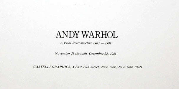 Marilyn I (Announcement) by Andy Warhol, 1981 offset lithograph — detail 2