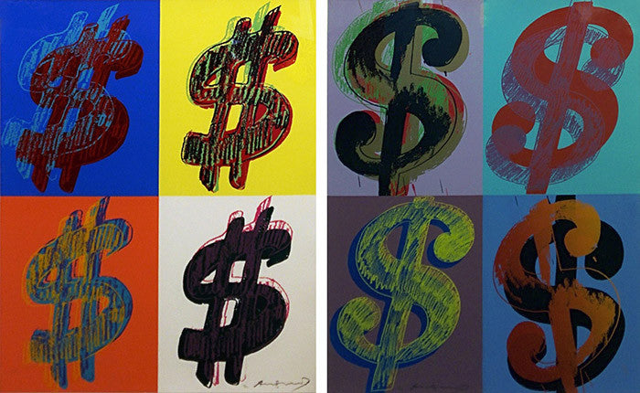 $ DOLLAR SIGN (QUANDRANT) FS II.283-284 ( SET OF 2) BY ANDY WARHOL
