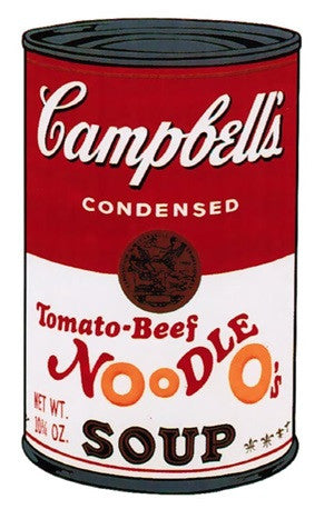 Campbell's Soup II: Tomato-beef Noodle O's FS II.61 by Andy Warhol, 1969 screenprint on paper