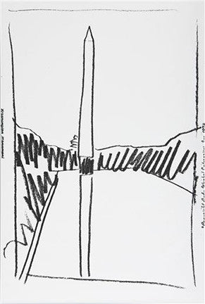 Washington Monument FS IIIB.2 by Andy Warhol, 1974 screen print on wallpaper