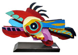 Flying Fish by Karel Appel, hand painted wood sculpture — detail 2