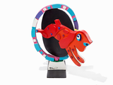 Jumping Dog by Karel Appel, hand painted wood sculpture — detail 3