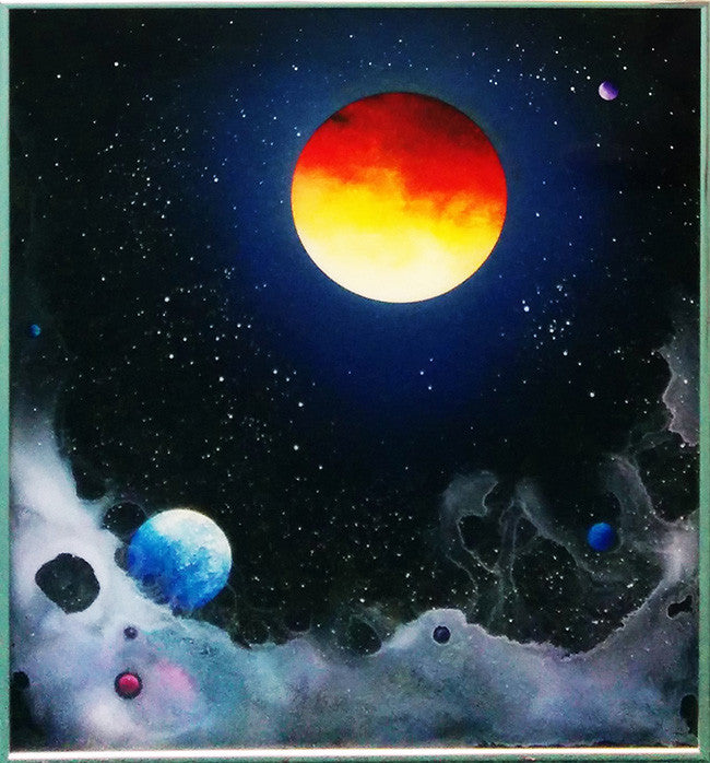 A Cosmic Detail by Dave Archer, 1978 lacquer and acrylic on glass