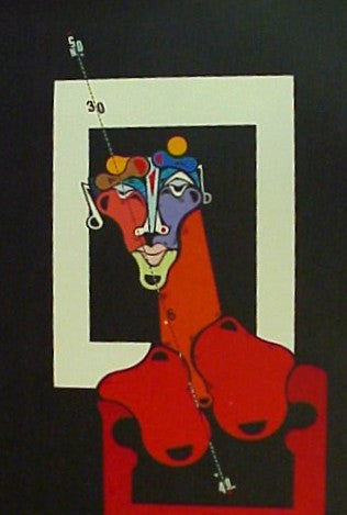 La Giraffa by Oswald Aulestia, 2004 giclee, on canvas